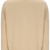 Suéter clásico Ramy F-Box beige con cremallera de 1/4