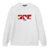 Suéter de cuello alto de punto deportivo casual para hombre, blanco