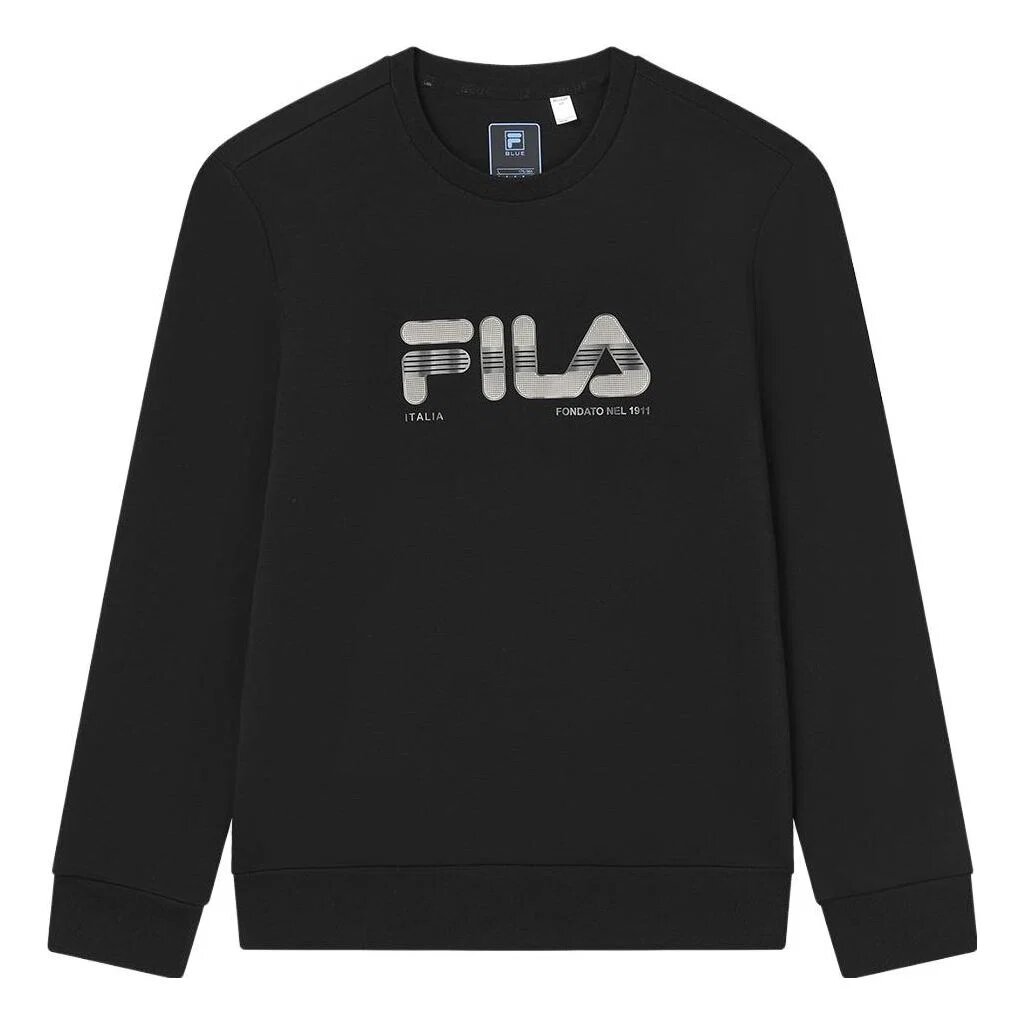 Suéter de cuello redondo azul de la línea blanca del Core Design Museum de Dinamarca «Negro»