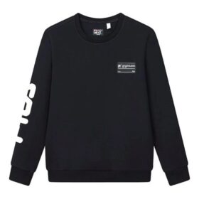 Suéter deportivo con estampado de logotipo «Negro Blanco»