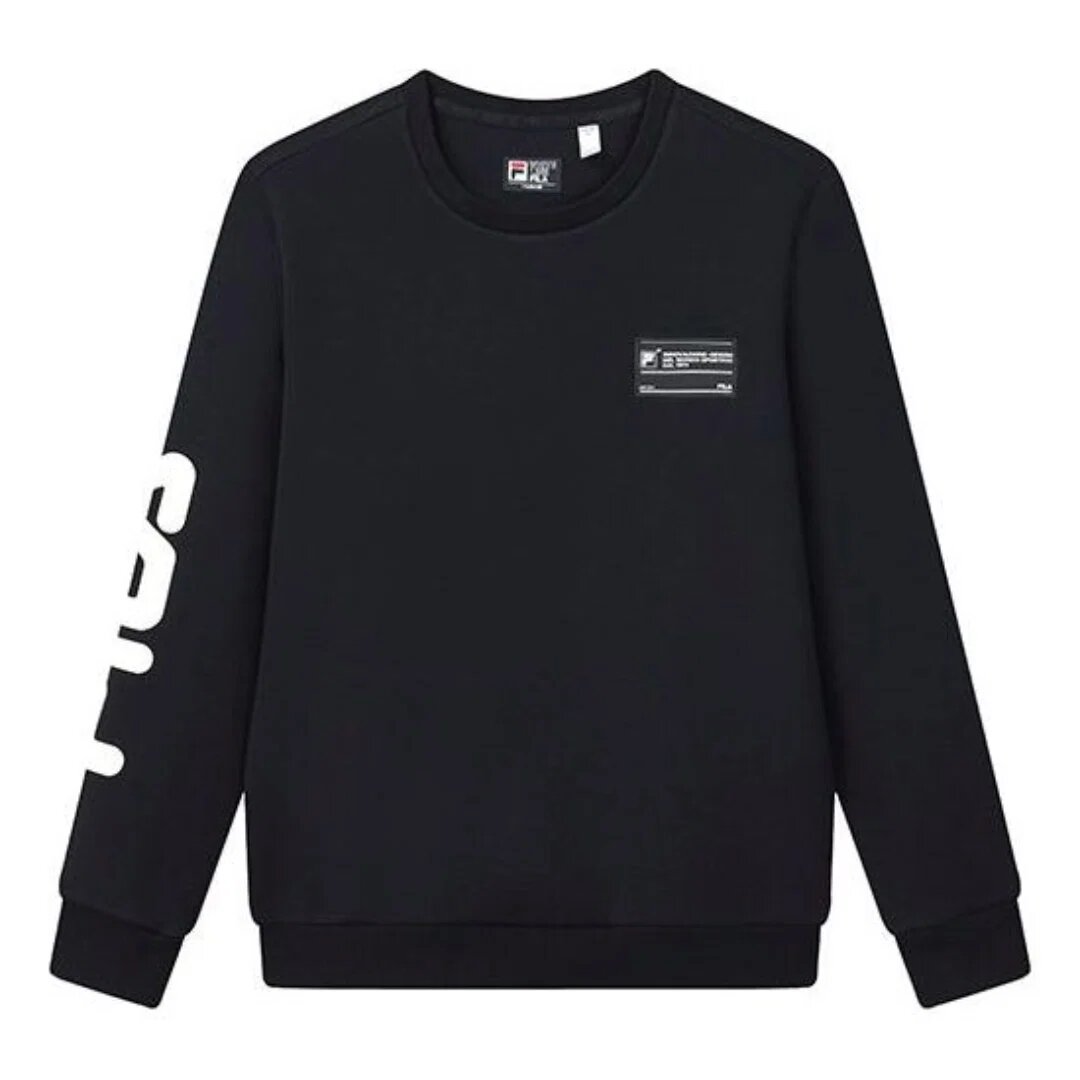 Suéter deportivo con estampado de logotipo «Negro Blanco»