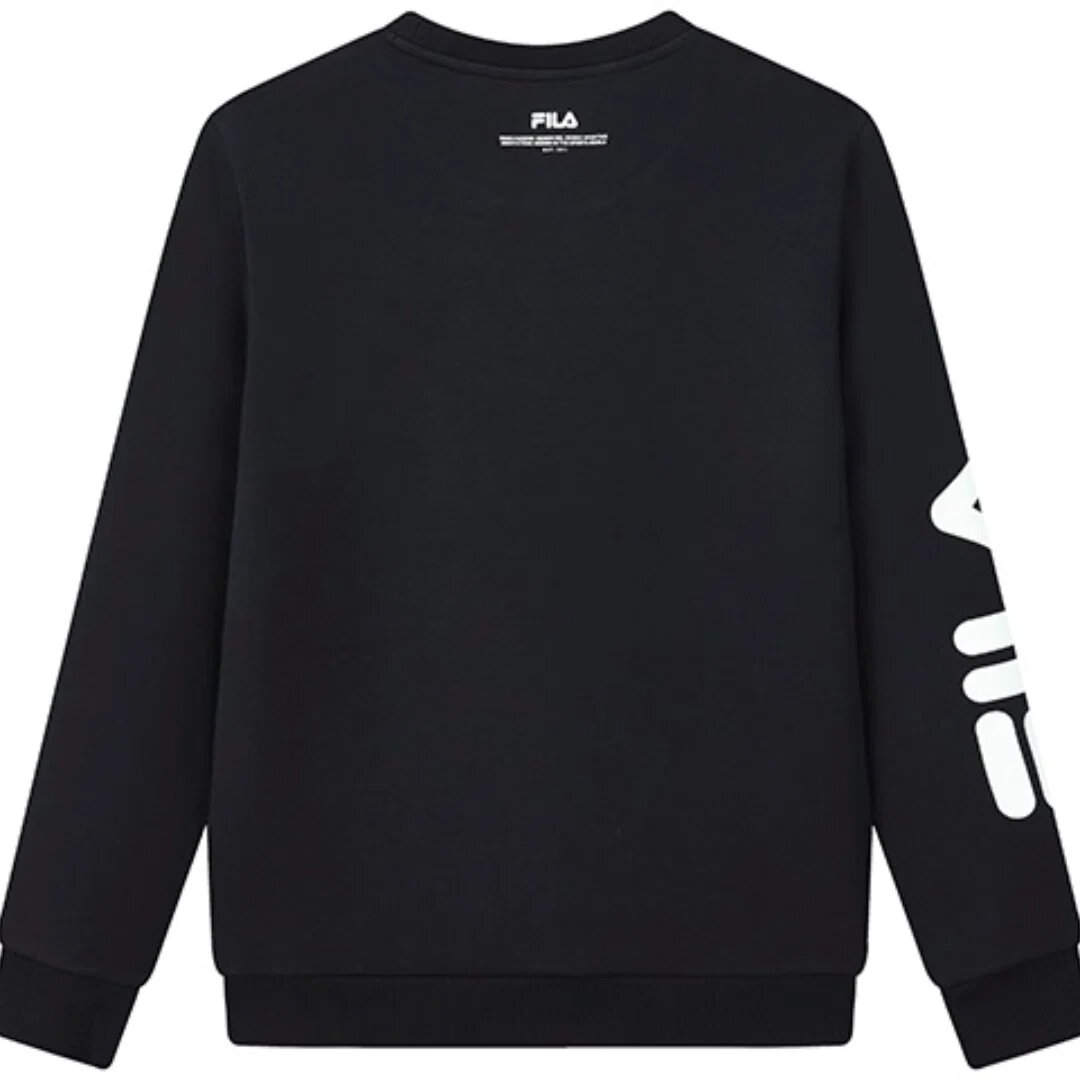 Suéter deportivo con estampado de logotipo «Negro Blanco»
