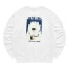 Suéter deportivo de cuello redondo para hombre Fila x Pepe Shimada con estampado de caricaturas, blanco