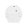 Suéter deportivo de cuello redondo para hombre Fila x Pepe Shimada con estampado de caricaturas, blanco