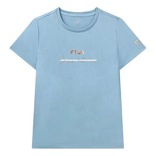 T-shirt con estampado del logotipo de Athletics, azul