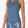Top azul de tenis Essential con espalda en forma de U