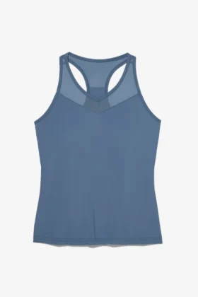 Top azul de tenis Essential con espalda en forma de U