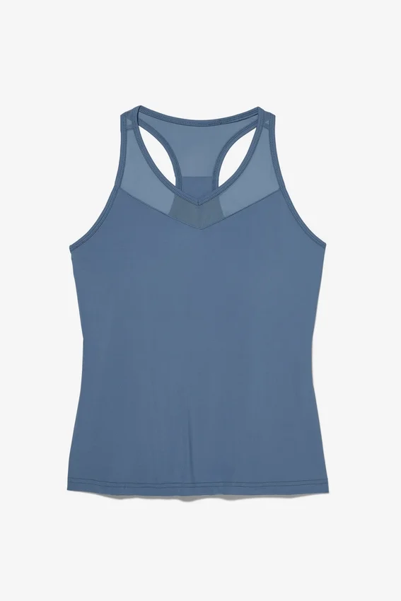Top azul de tenis Essential con espalda en forma de U