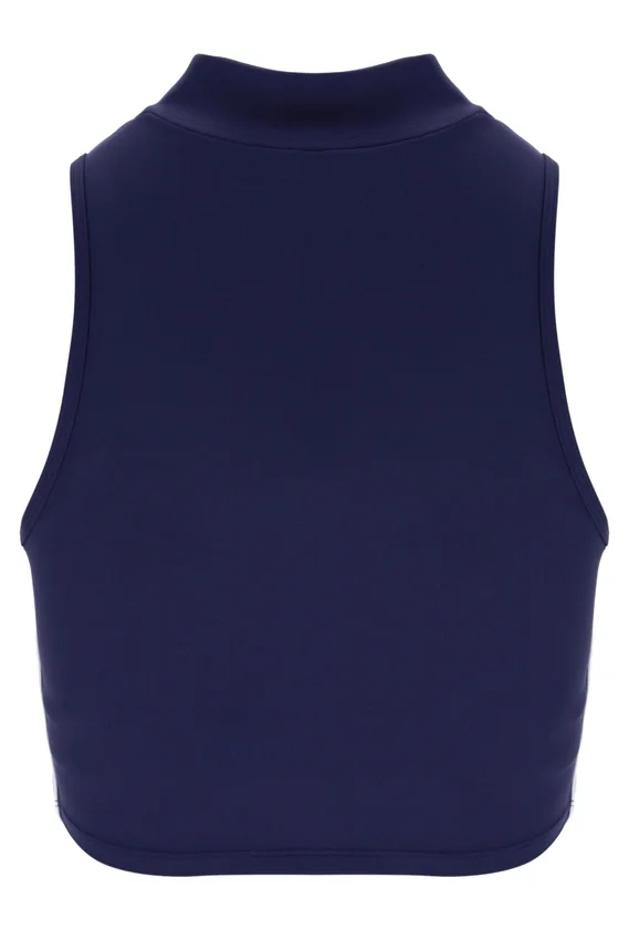 Top corto con cremallera Fila x TALA SKINLUXE en azul marino