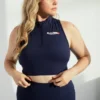 Top corto con cremallera Fila x TALA SKINLUXE en azul marino