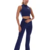 Top corto con cremallera Fila x TALA SKINLUXE en azul marino