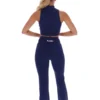 Top corto con cremallera Fila x TALA SKINLUXE en azul marino