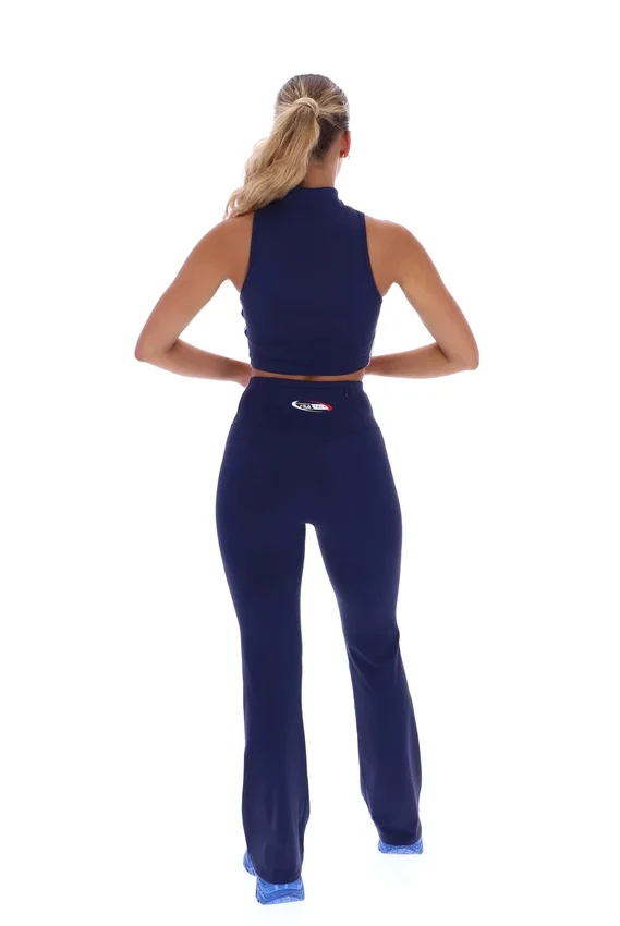 Top corto con cremallera Fila x TALA SKINLUXE en azul marino