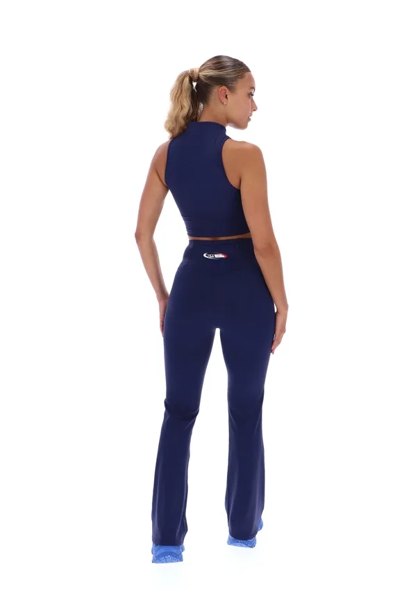 Top corto con cremallera Fila x TALA SKINLUXE en azul marino