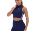 Top corto con cremallera Fila x TALA SKINLUXE en azul marino