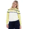 Top corto con cremallera Giovana en amarillo cera