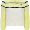 Top corto con cremallera Giovana en amarillo cera