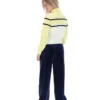 Top corto con cremallera Giovana en amarillo cera