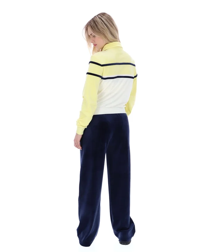 Top corto con cremallera Giovana en amarillo cera