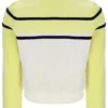 Top corto con cremallera Giovana en amarillo cera