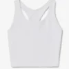 Top deportivo largo Cross Court en blanco