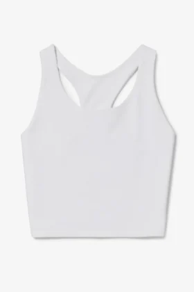 Top deportivo largo Cross Court en blanco