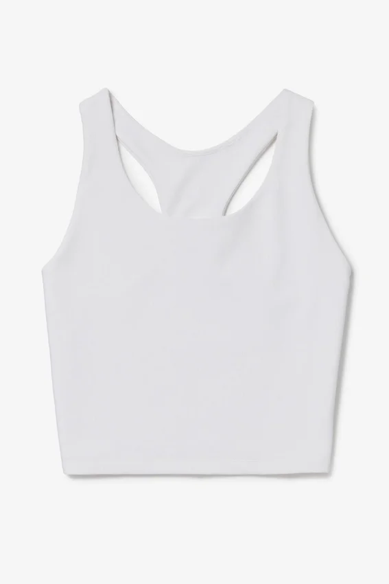 Top deportivo largo Cross Court en blanco