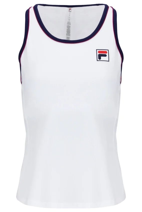 Top Heritage con espalda nadadora en blanco