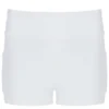 Vestido de jersey de malla para mujer en color blanco roto con pantalones cortos interiores