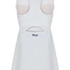Vestido de jersey de malla para mujer en color blanco roto con pantalones cortos interiores