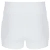 Vestido de jersey de malla para mujer en color blanco roto con pantalones cortos interiores