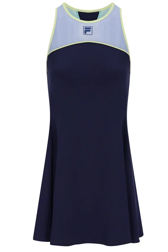 Vestido de jersey para mujer en azul marino oscuro con pantalones cortos incorporados