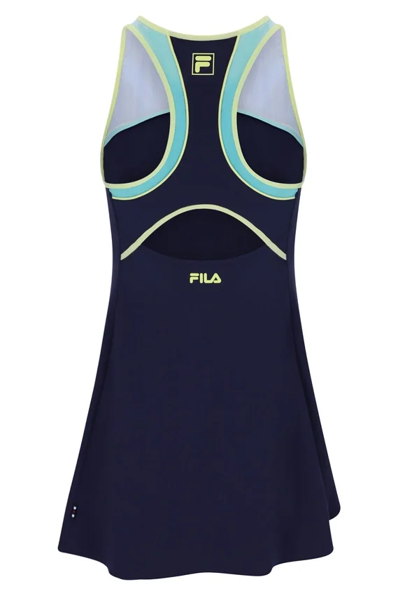 Vestido de jersey para mujer en azul marino oscuro con pantalones cortos incorporados