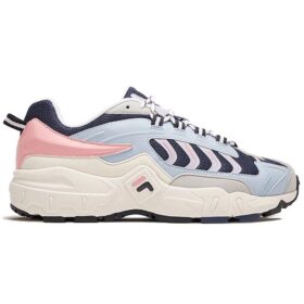 Zapatilla retro azul y rosa
