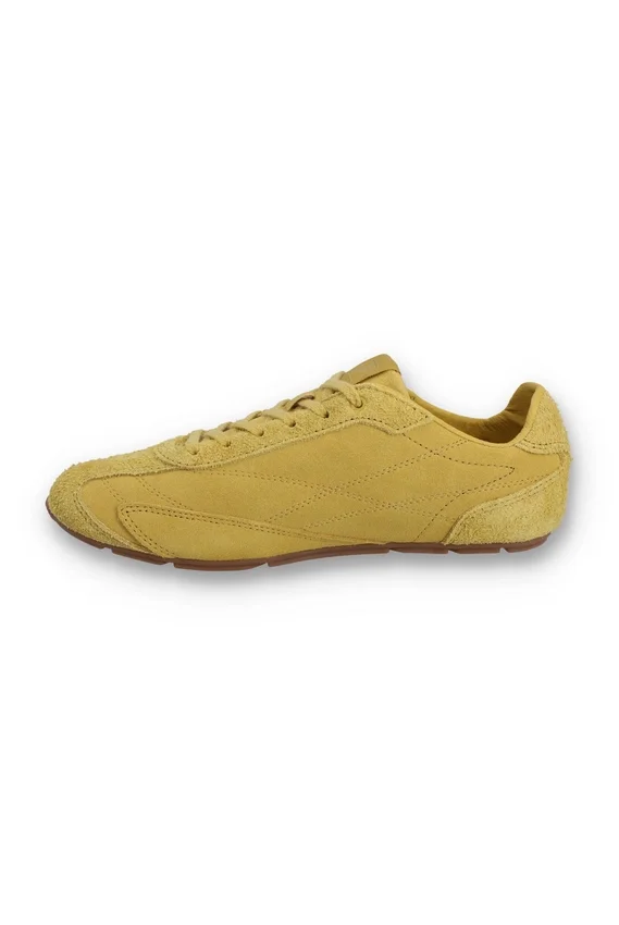 Zapatilla Ritmo de gamuza amarilla para mujer