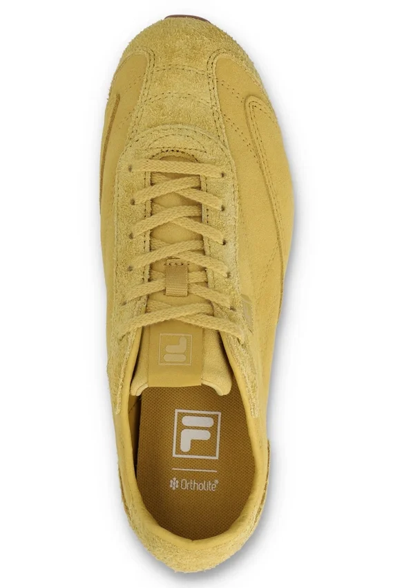 Zapatilla Ritmo de gamuza amarilla para mujer