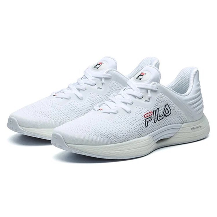 Zapatillas bajas de atletismo «Blanco, negro, logotipo»