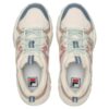 Zapatillas bajas modernas Sofia 1S Fishbone «Blanco, rosa, azul»