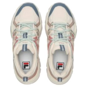 Zapatillas bajas modernas Sofia 1S Fishbone «Blanco, rosa, azul»