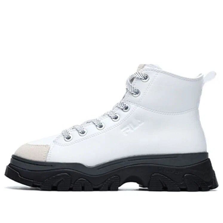Zapatillas casuales de caña alta para actividades al aire libre, blanco y negro