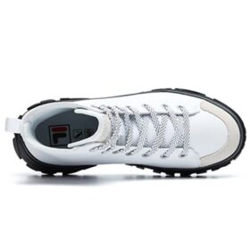 Zapatillas casuales de caña alta para actividades al aire libre, blanco y negro
