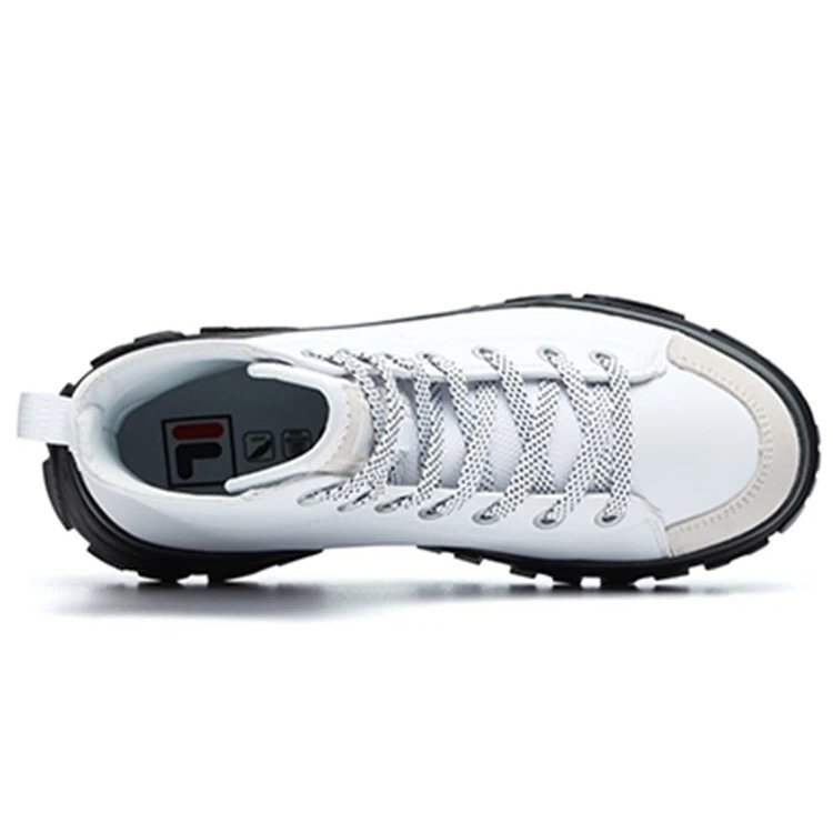 Zapatillas casuales de caña alta para actividades al aire libre, blanco y negro