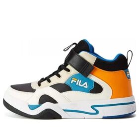 Zapatillas casuales de skate de caña alta «White Black Orange»