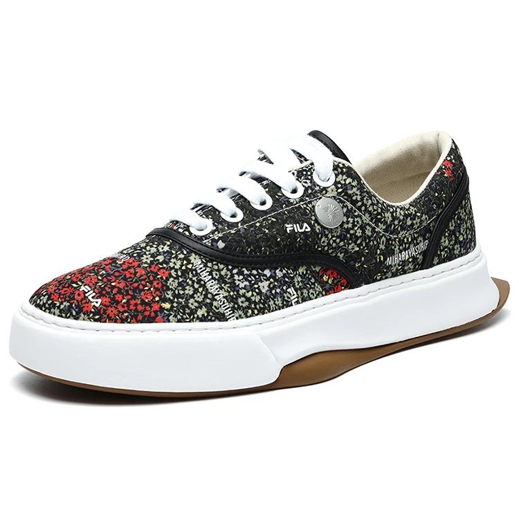 Zapatillas con estampado floral Negro/Verde