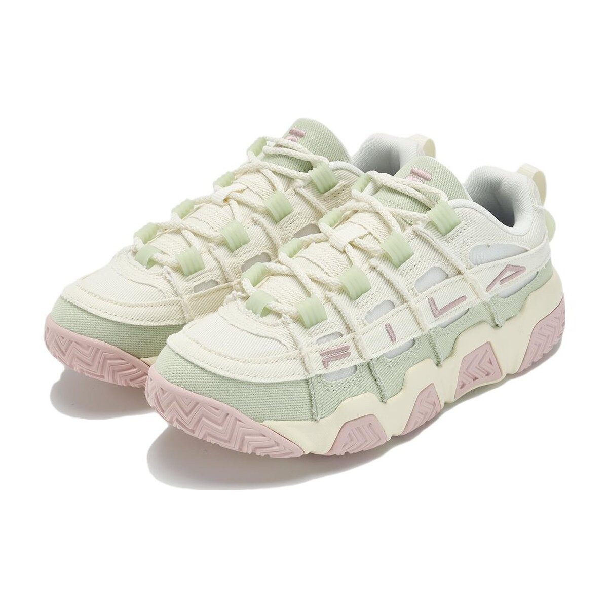 Zapatillas de baloncesto Barricade «Blanco, verde y rosa»