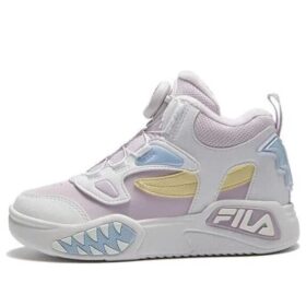 Zapatillas de baloncesto de caña alta para uso diario «Blanco, rosa, azul»