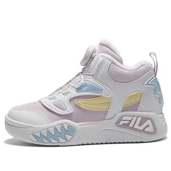 Zapatillas de baloncesto de caña alta para uso diario «Blanco, rosa, azul»