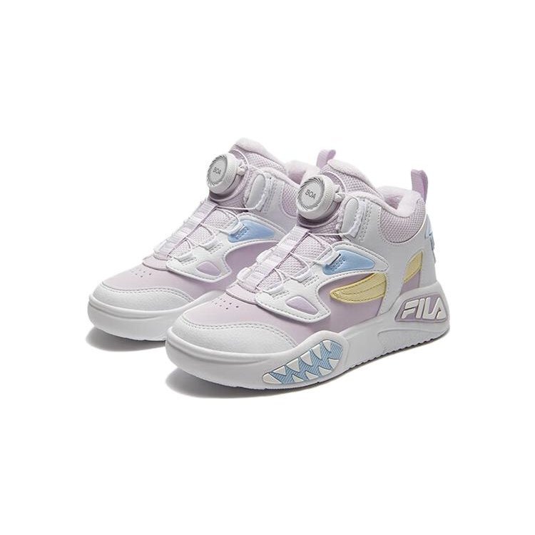 Zapatillas de baloncesto de caña alta para uso diario «Blanco, rosa, azul»