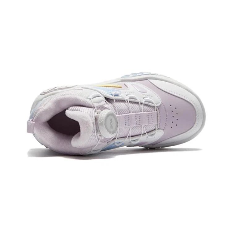 Zapatillas de baloncesto de caña alta para uso diario «Blanco, rosa, azul»