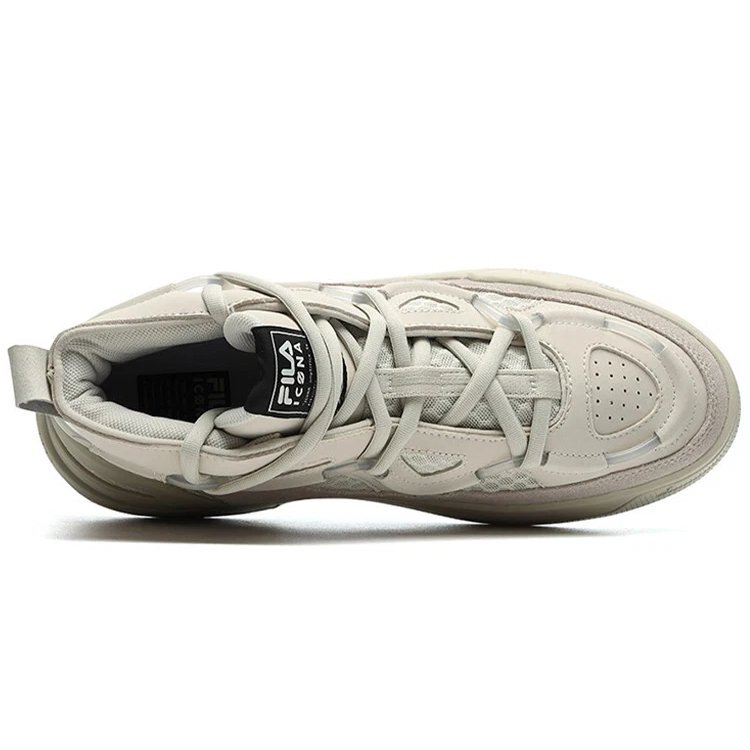 Zapatillas de baloncesto retro de caña alta, color gris